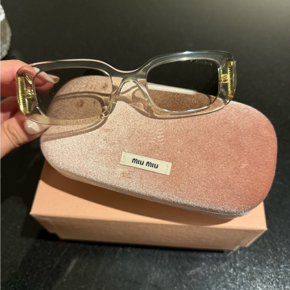 Miu Miu Sunglasses with Pink Velvet Case